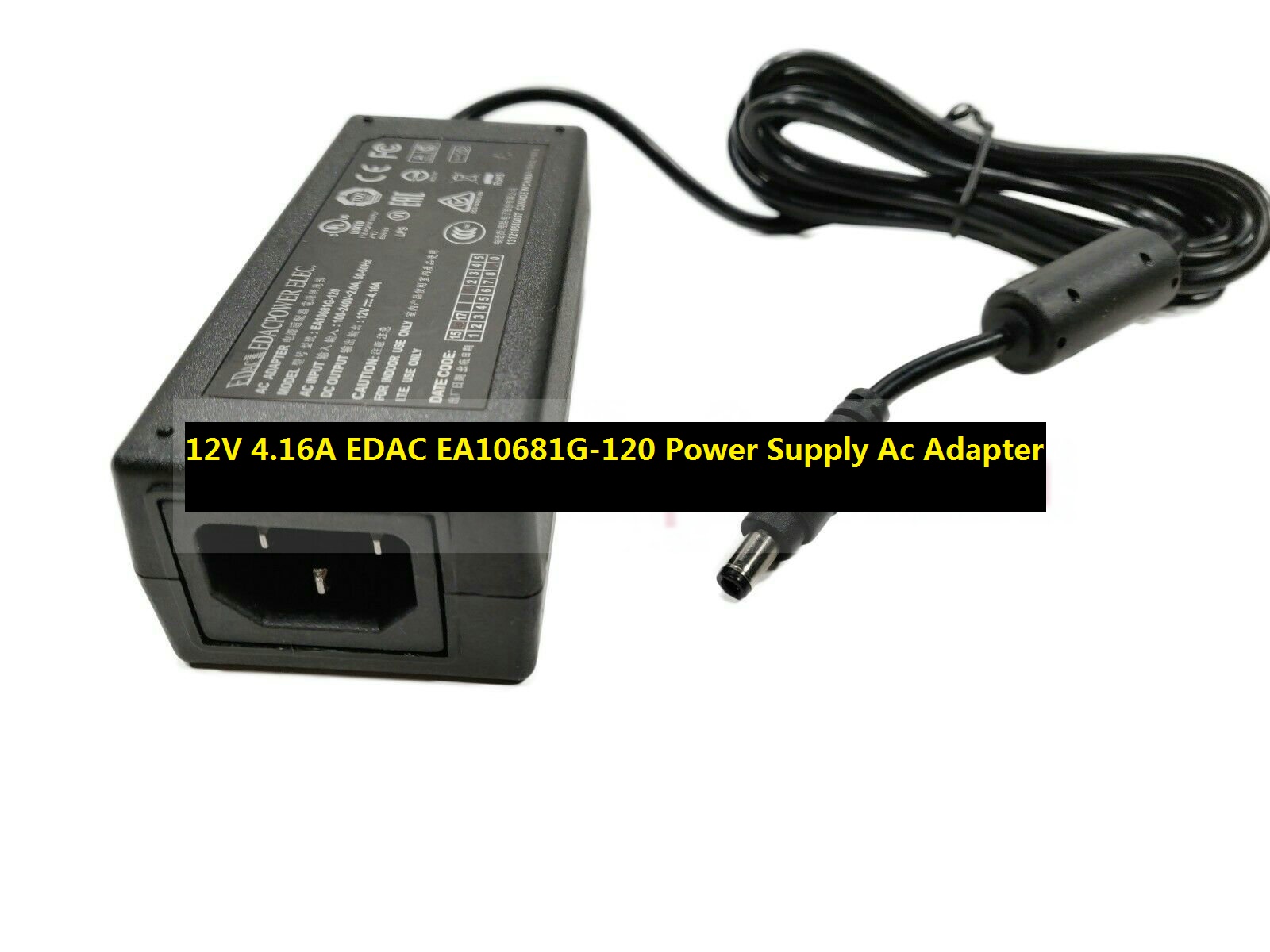 *Brand NEW*12V 4.16A EDAC EA10681G-120 Power Supply Ac Adapter - Click Image to Close